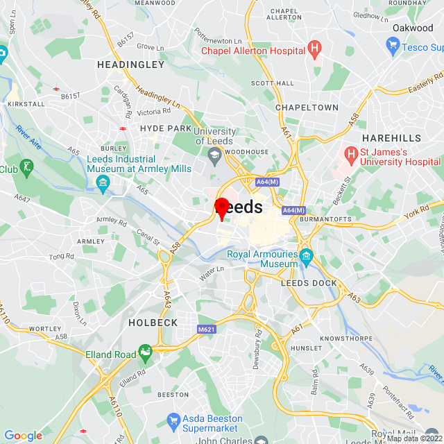 Google maps location of Mary Monson Solicitors Leeds office