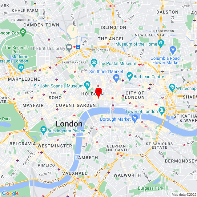 Google maps location of Mary Monson Solicitors London office